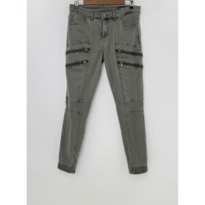 BLANKNYC Olive Green‎ Moto Utility Skinny Pants Zippers Details Women's Size 27